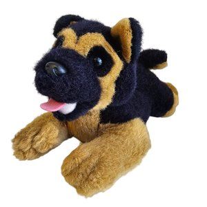 Dakin German Shepherd Dog Plush Stuffed Animal Lying Down Vintage 1992 13"